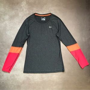 Under Armour Heat Gear Fitted Long Sleeve Athletic Outdoor Running Top Shirt S